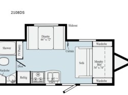 New 2021 Winnebago Micro Minnie 2108DS available in Souderton, Pennsylvania