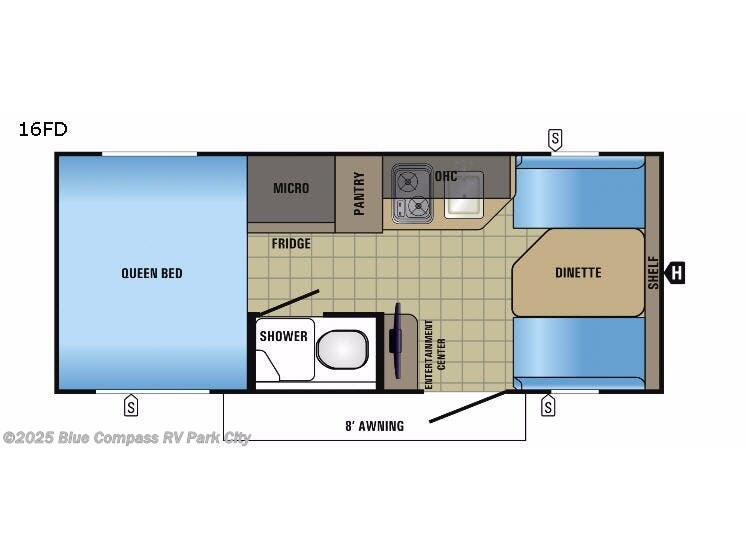 Used 2017 Jayco Hummingbird 16fd by Jayco from Blue Compass RV Park City in Park City, KS