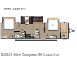 New 2024 Forest River Aurora 34BHTS (2 Queen Beds) available in Delaware, Ohio