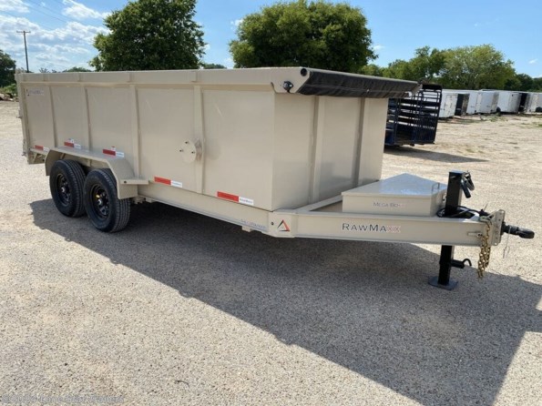 2024 RawMaxx | 7x16x4 | LPX Dump | 2-7k Axles | Beige | 3 Way G available in Lacy Lakeview, TX