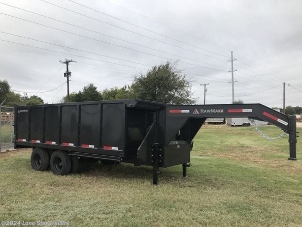 2024 RawMaxx | 8.5x16x4 | GN Dually Dump | 2-10k Axles | Black available in Lacy Lakeview, TX