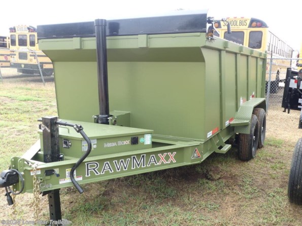 2024 RawMaxx | 7x16x4 | Telescopic Dump | 2-7k axles | Army Gre available in Lacy Lakeview, TX