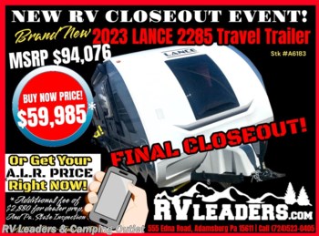 New 2023 Lance  Lance Travel Trailers 2285 available in Adamsburg, Pennsylvania