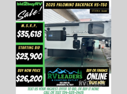 New 2025 Palomino Backpack Edition HS-750 available in Adamsburg, Pennsylvania