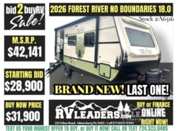 New 2026 Forest River No Boundaries NB18.0 available in Adamsburg, Pennsylvania