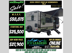 New 2026 Forest River No Boundaries NB19.2 available in Adamsburg, Pennsylvania
