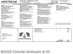 New 2019 Airstream International Serenity 27FBT Twin available in Lakewood, New Jersey
