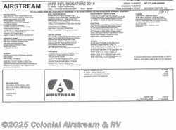 New 2019 Airstream International Signature 25FBQ Queen available in Lakewood, New Jersey