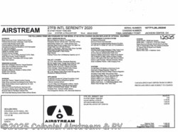 New 2020 Airstream International Serenity 27FBT Twin Hatch available in Lakewood, New Jersey