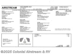 New 2021 Airstream Bambi 19CB available in Millstone Township, New Jersey