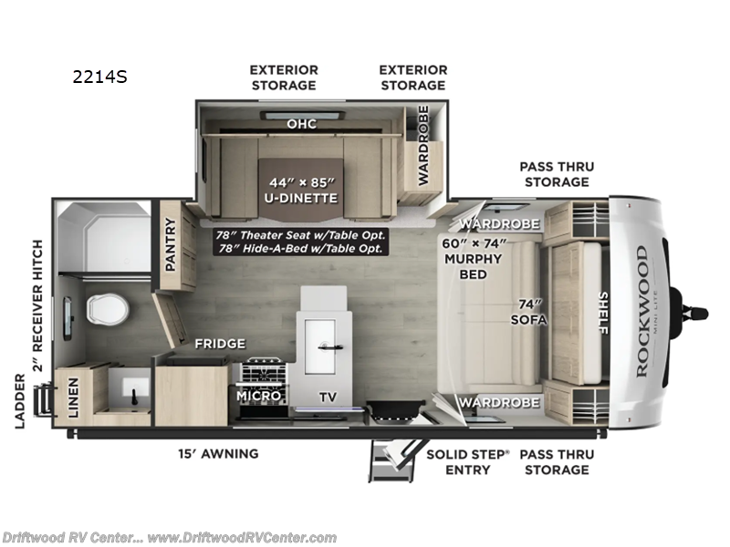 New 2026 Forest River Rockwood Mini Lite 2214S available in Clermont, New Jersey