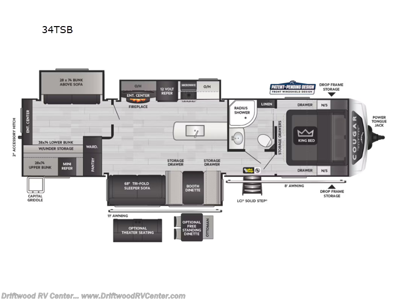 Used 2024 Keystone Cougar Half-Ton 34TSB available in Clermont, New Jersey