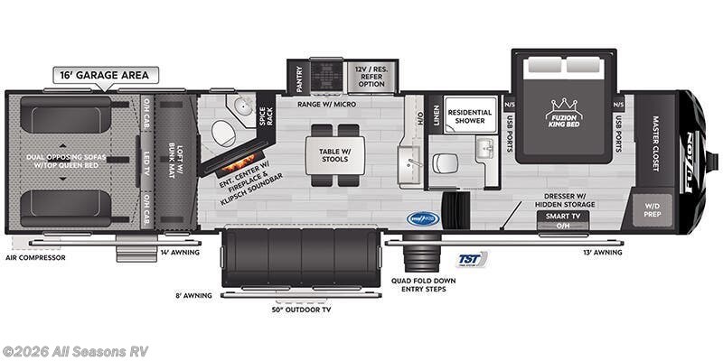 New 2025 Keystone Fuzion 419 available in Muskegon, Michigan