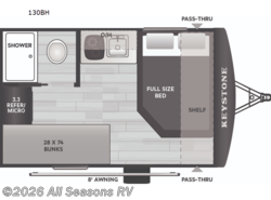 New 2026 Keystone Hideout Mini 130BH available in Muskegon, Michigan