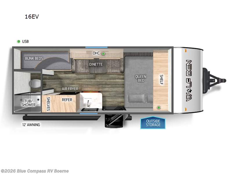Used 2024 Forest River Cherokee Wolf Den 16EV available in Boerne, Texas