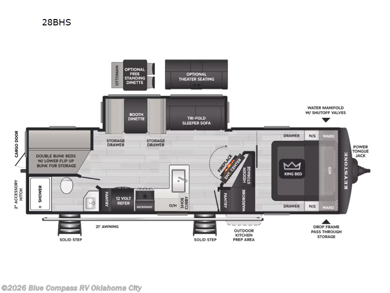 New 2027 Keystone Cougar Half-Ton 28BHS available in Norman, Oklahoma