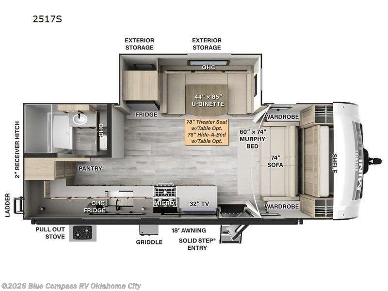 Used 2024  Forest River Rockwood Mini Lite 2517S by Forest River from Blue Compass RV Oklahoma City in Norman, OK