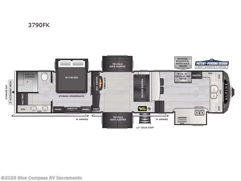 Used 2023 Keystone Alpine 3790FK available in Rancho Cordova, California