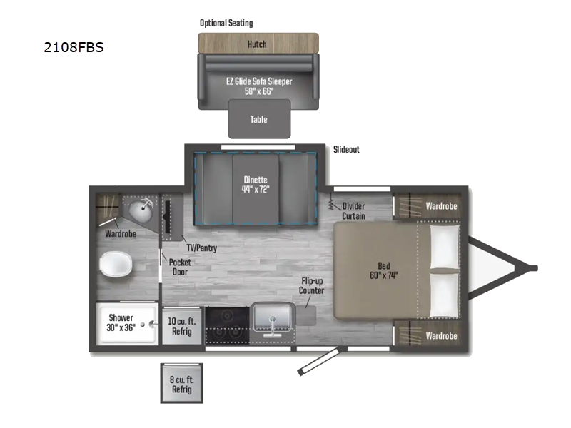 New 2027 Winnebago Micro Minnie 2108FBS available in Souderton, Pennsylvania