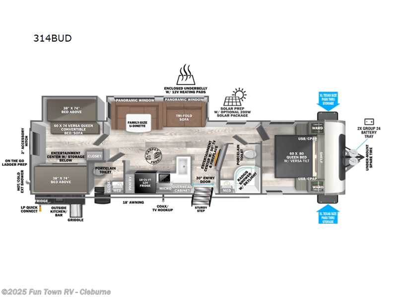 New 2025 Forest River Wildwood Heritage Glen 314BUD available in Cleburne, Texas