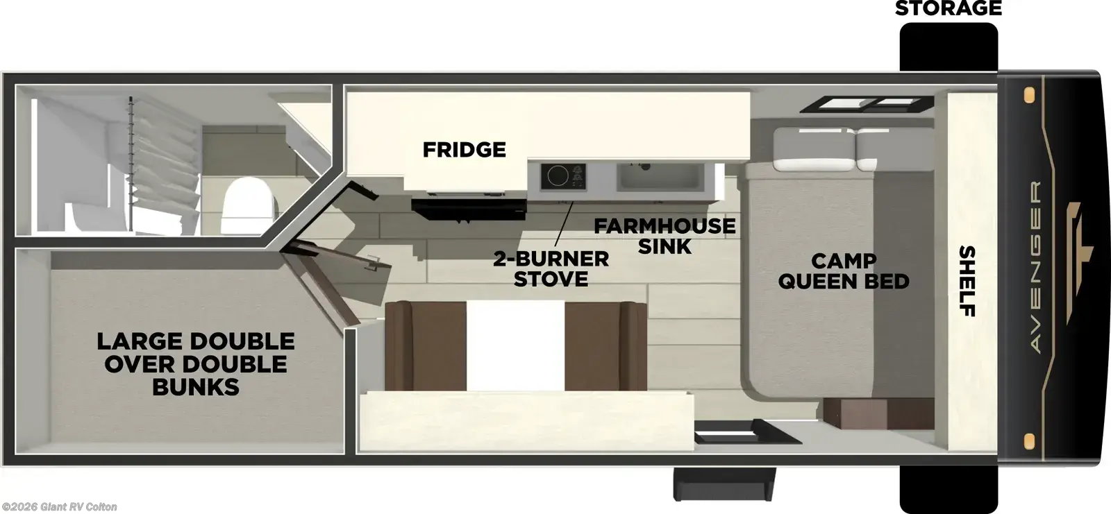 New 2027 Forest River Avenger LT 17DBX available in Colton, California