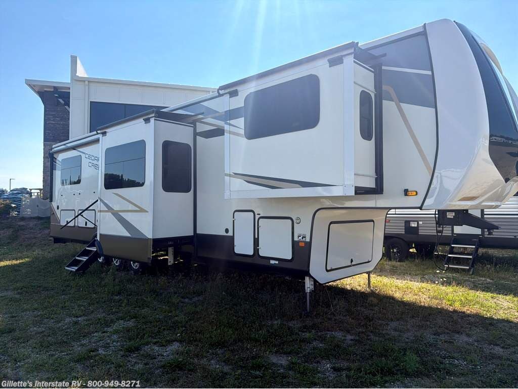 Used 2021 Forest River Cedar Creek 385TH available in Haslett, Michigan