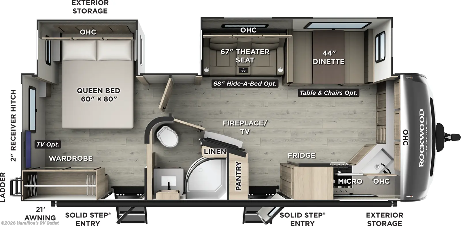 New 2027 Forest River Rockwood Ultra Lite 2608BS available in Saginaw, Michigan