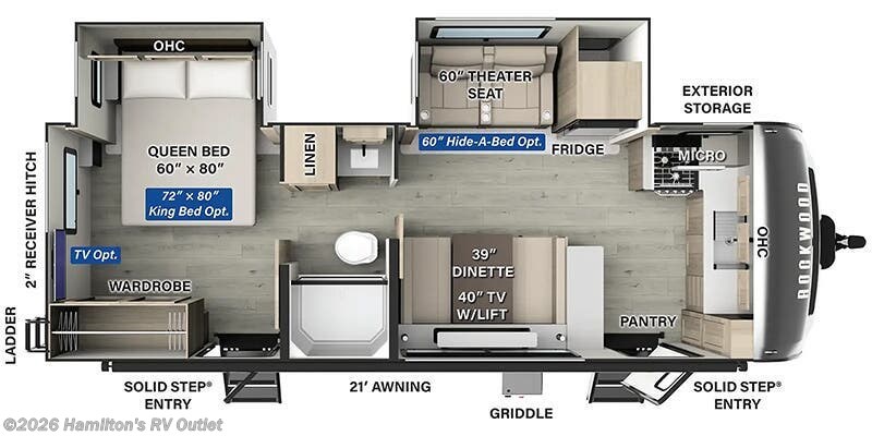 New 2025  Forest River Rockwood Ultra Lite 2619FK by Forest River from Hamilton's RV Outlet in Saginaw, MI