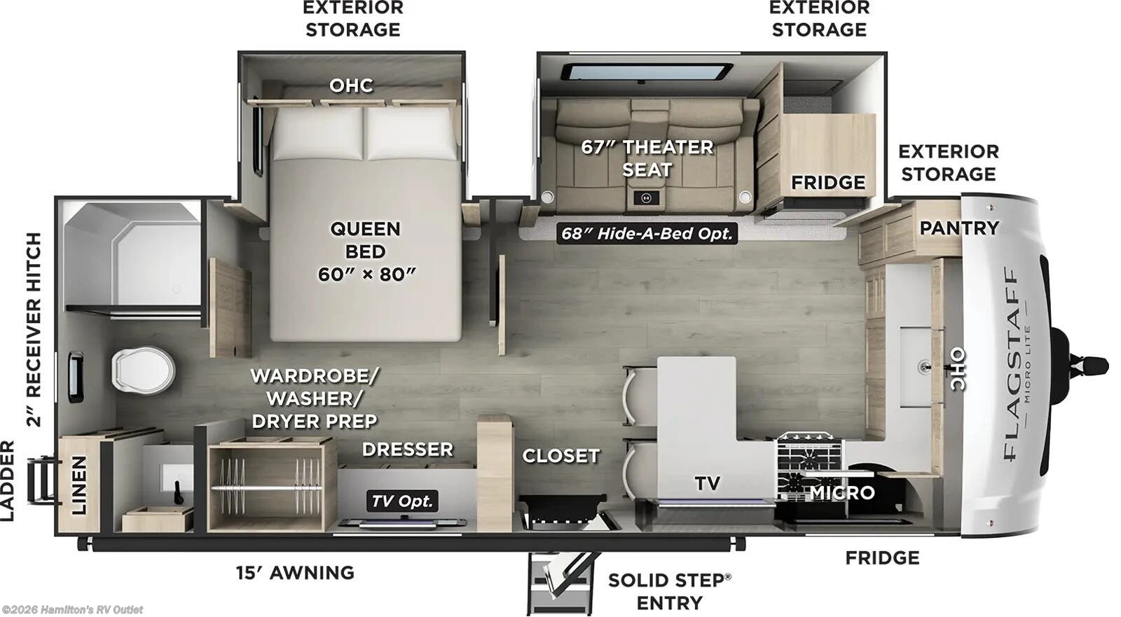 New 2026  Forest River Rockwood Mini Lite 2523MBR by Forest River from Hamilton's RV Outlet in Saginaw, MI