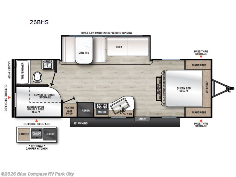 New 2026 Forest River Aurora Light 26BHS available in Park City, Kansas