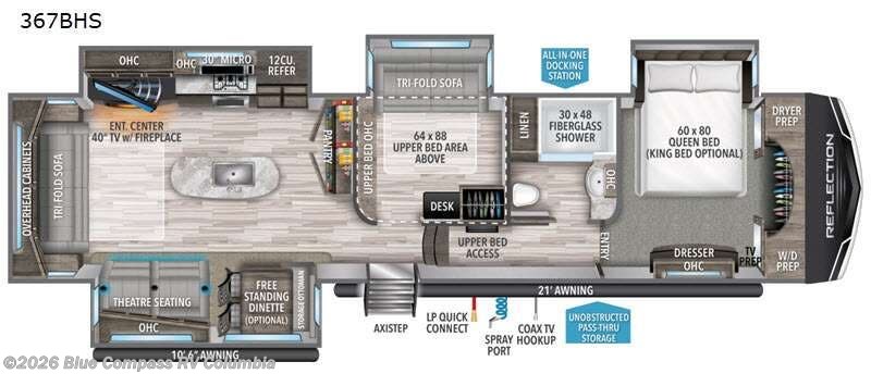 Used 2021 Grand Design Reflection 367BHS available in Lexington, South Carolina