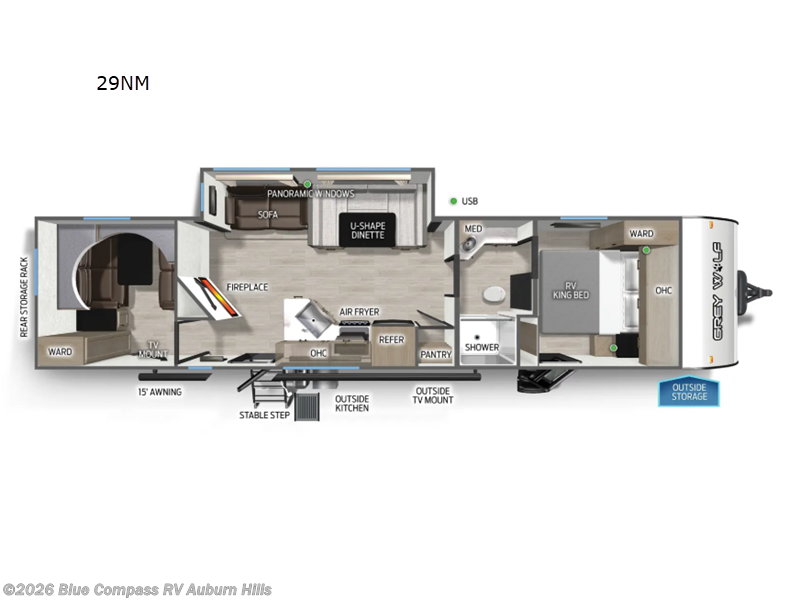 Used 2026 Forest River Cherokee Grey Wolf 29NM available in Auburn Hills, Michigan