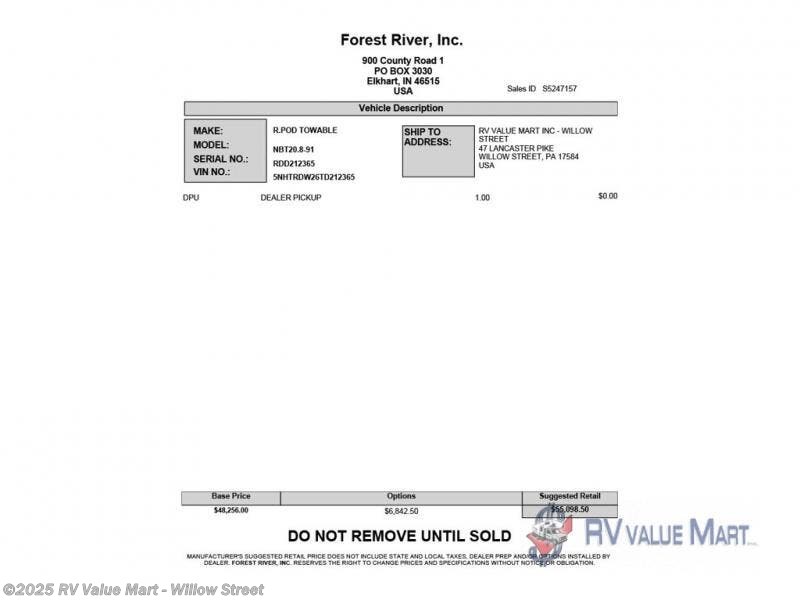 New 2026 Forest River No Boundaries NB20.8 available in Willow Street, Pennsylvania