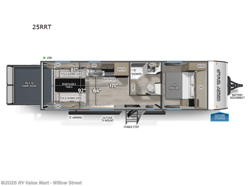 New 2026 Forest River Cherokee Grey Wolf 25RRT available in Willow Street, Pennsylvania