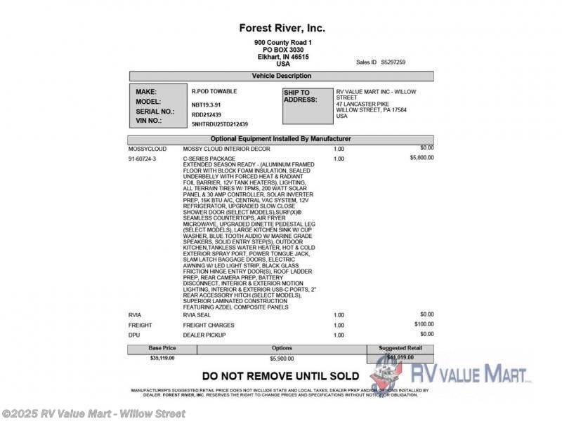 New 2026 Forest River No Boundaries NB19.3 available in Willow Street, Pennsylvania