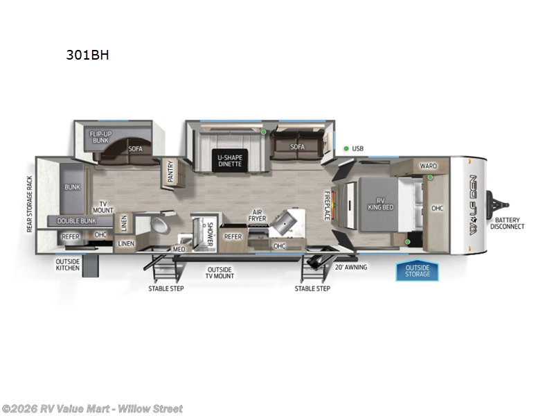 New 2026 Forest River Cherokee Wolf Den 301BH available in Willow Street, Pennsylvania