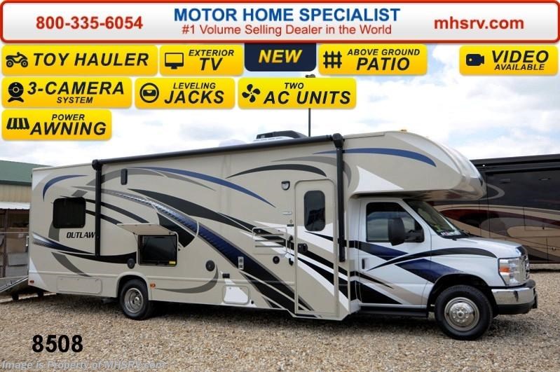 New 2015 Thor Motor Coach Outlaw 29H Toy Hauler W/Jacks, 2 A/C, 3 TV & Patio available in Alvarado, Texas