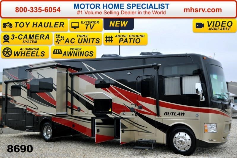 New 2015 Thor Motor Coach Outlaw 37MD Patio, 26K Chassis, 2 Slides, 3 A/Cs & 5 TVs available in Alvarado, Texas