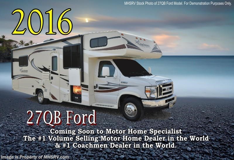 New 2016 Coachmen Freelander  27QBF W/Heated Tanks, TV/DVD, Ext TV, 15.0 K A/C available in Alvarado, Texas
