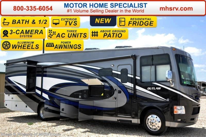 New 2016 Thor Motor Coach Outlaw Residence Edition 38RE Res Fridge, Bath & 1/2, 4 TV & 26K Chassis available in Alvarado, Texas