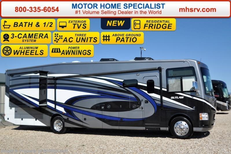 New 2016 Thor Motor Coach Outlaw Residence Edition 38RE Res Fridge, Bath & 1/2, 4 TV & 26K Chassis available in Alvarado, Texas