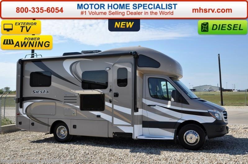 New 2016 Thor Motor Coach Four Winds Siesta Sprinter 24SA Diesel RV W/Slide and Ext. TV available in Alvarado, Texas