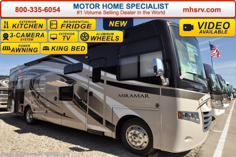 New 2016 Thor Motor Coach Miramar 33.5 W/Ext. Kitchen, King Bed, Theater Seats available in Alvarado, Texas