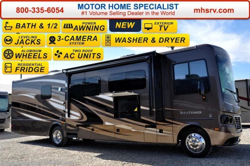 New 2016 Holiday Rambler Vacationer 36DB Bath & 1/2 W/3 Slides, King & Stack W/D available in Alvarado, Texas