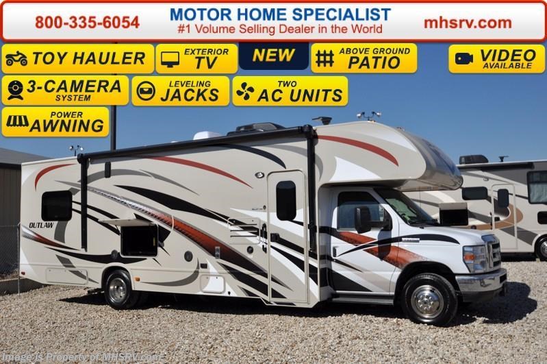 New 2016 Thor Motor Coach Outlaw 29H Toy Hauler W/Jacks, 2 A/C, 3 TVs, Patio available in Alvarado, Texas