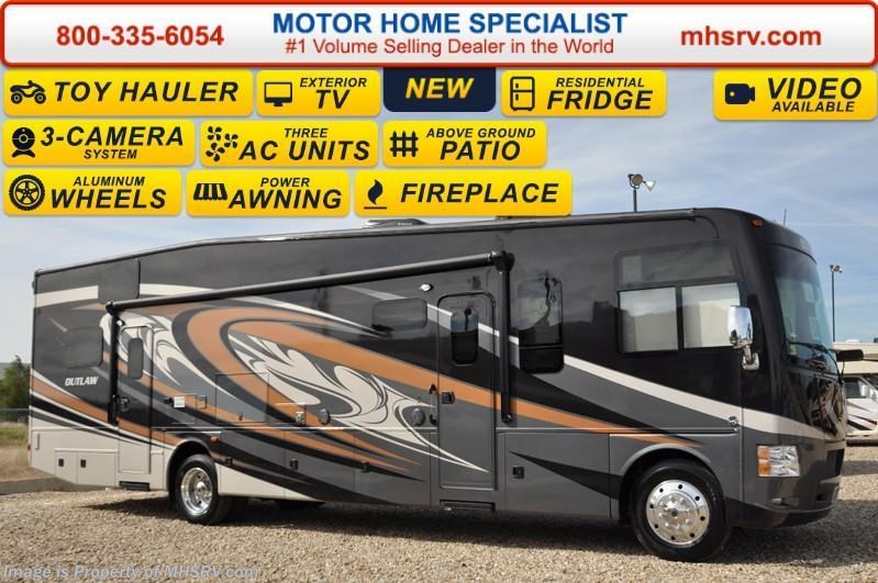 New 2016 Thor Motor Coach Outlaw 37LS 26K Chassis, Patio, 3 TV, Pwr Bunk & 3 A/C available in Alvarado, Texas