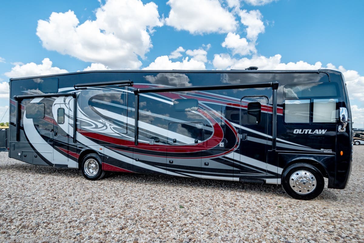 New 2019 Thor Motor Coach Outlaw 37RB Toy Hauler RV for @ MHSRV.com W/Garage Sofa available in Alvarado, Texas