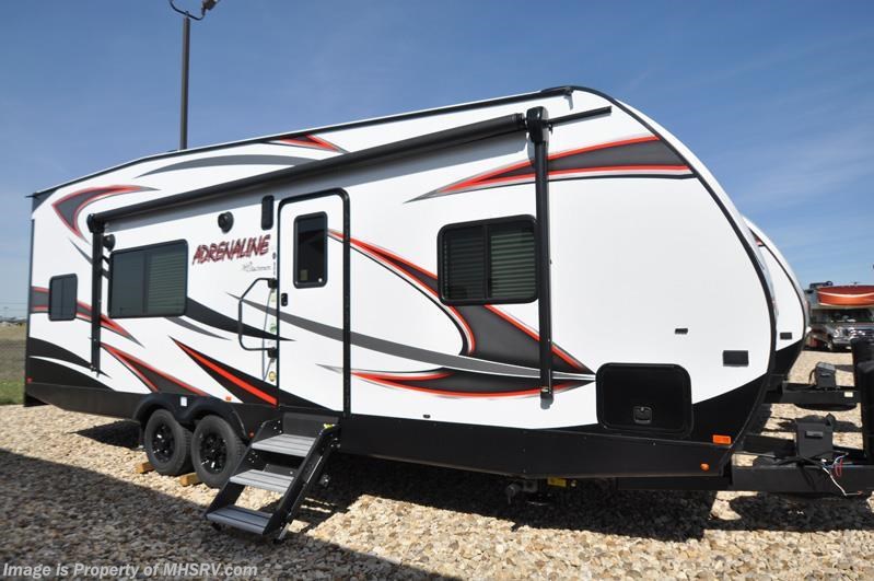 New 2018 Coachmen Adrenaline Toy Hauler 26CB W/Pwr Bed, 15.0K  A/C, Auto Jacks available in Alvarado, Texas
