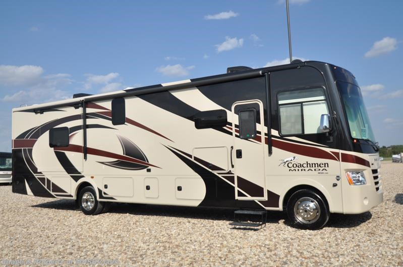 New 2018 Coachmen Mirada 35LS Bath & 1/2 RV for Sale W/Ext TV, 2 A/C available in Alvarado, Texas