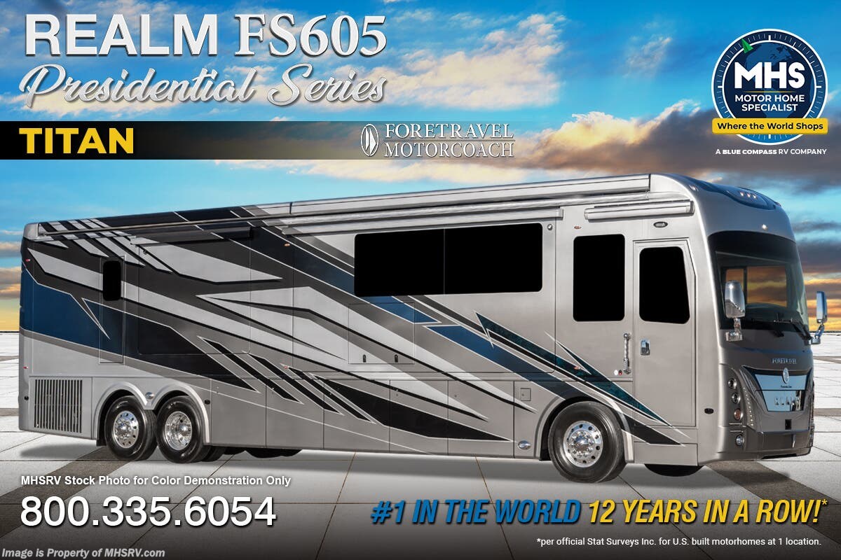 New 2027 Foretravel Realm Presidential Luxury Villa 7 (LV7) Bath & 1/2 available in Alvarado, Texas